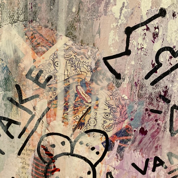 "Meet Mr Karl" 2018 - Mixed media original artwork by yours truly - 40x30 Canvas - Picture 13 of 13